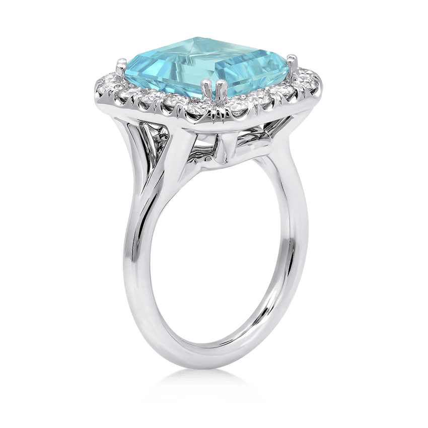 Emerald Cut Aquamarine Ring - XO Jewels