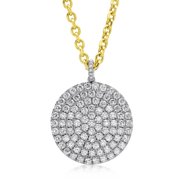 Medallion Design Diamond Necklace - XO Jewels