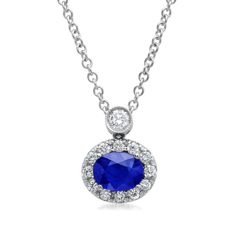 Vintage Sapphire and Diamond Necklace - XO Jewels